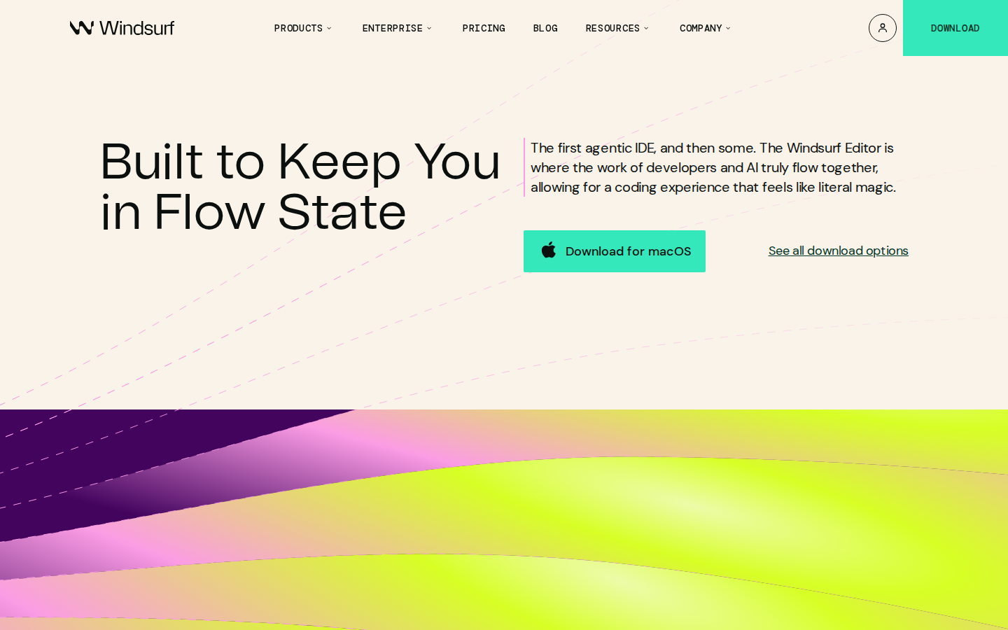 Windsurf editor product page